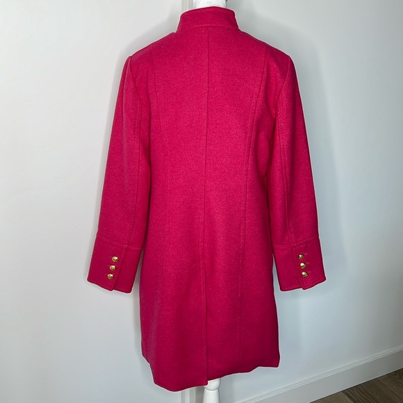 Talbots Military Coat Fuchsia Pink Size 2 NWT - Picture 7 of 14